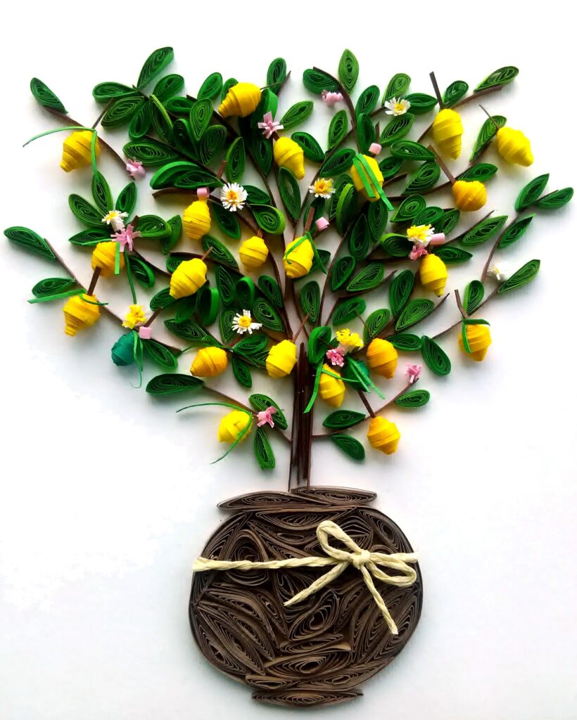 Quilling Lemon Tree Card PaperMagicByJR