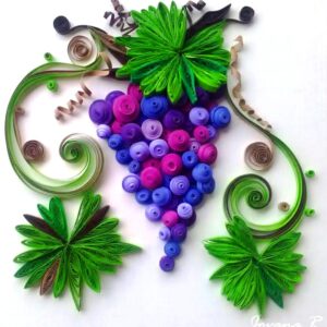 Quilling grapes card