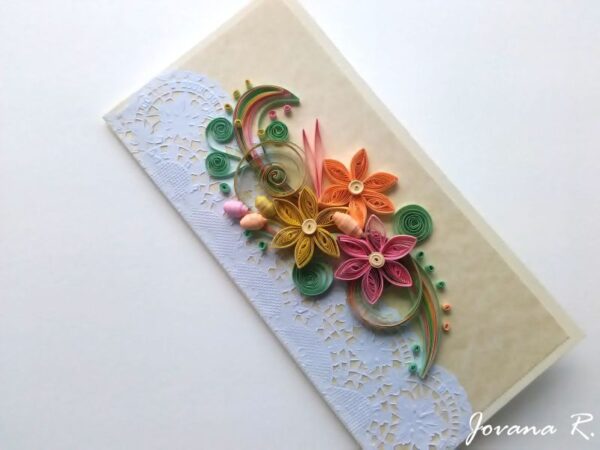 Quilling wedding card